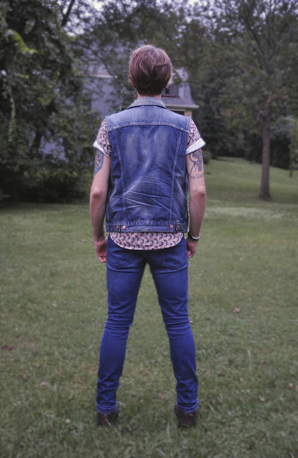 Obey paisley shirt with denim Levis west and Topman denim with J Shoes Boots