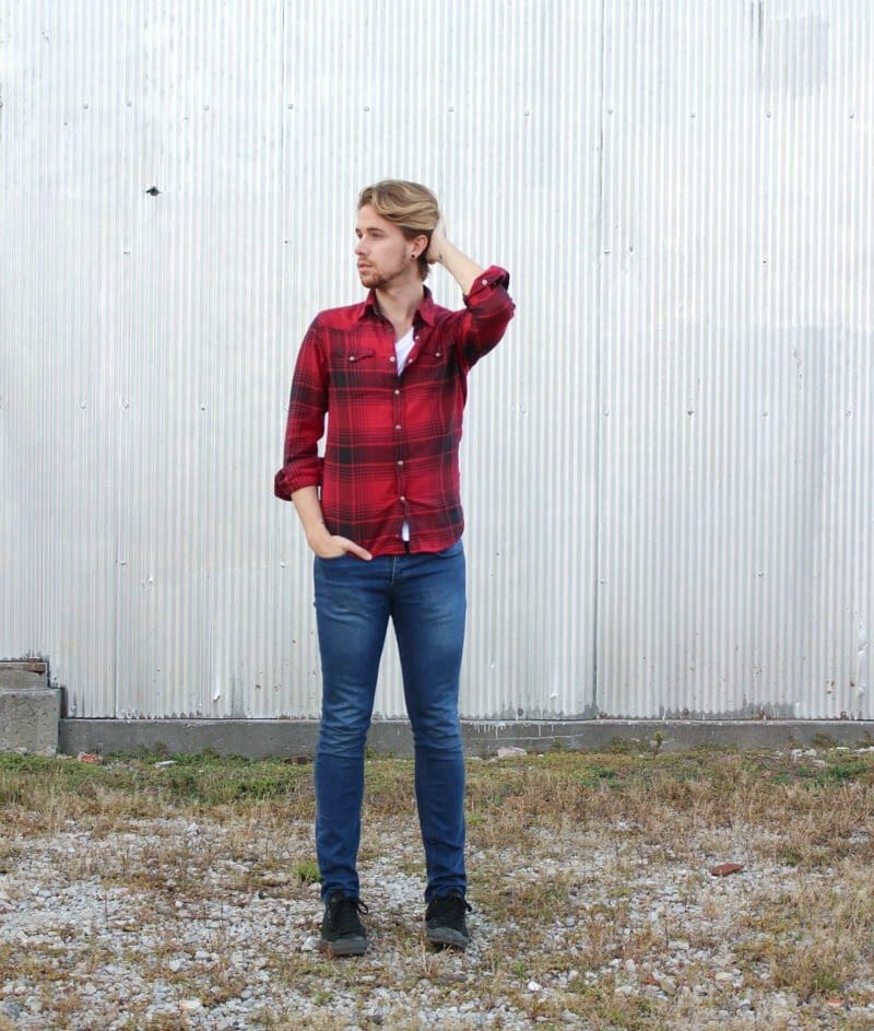 Converse on sale plaid shirt