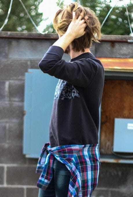 The Kentucky Gent in HM Sweatshirt, Vintage J Crew Plaid Shirt, Paul Rizk Jeans from JackThreads, and J Shoes Boots