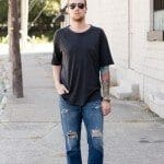 madewell denim, cat footwear, boyfriend fit jeans, how to wear oversized clothing, mens fashion blogger