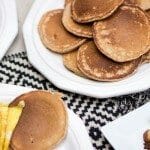 whole wheat breakfast pancakes, pancakes, easy to make breakfast, johnsonsville breakfast sausage