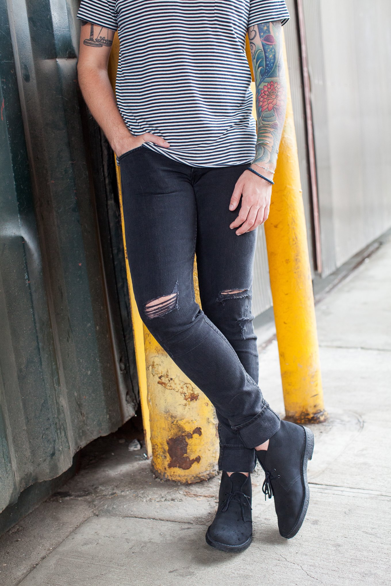 how to wear grey jeans, how to wear a striped t-shirt, why to buy rag & bone jeans, best designer denim, new fall boots