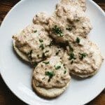 biscuits and gravy recipe, how to make biscuits and gravy at home, johnsonville sausage, homemade biscuits