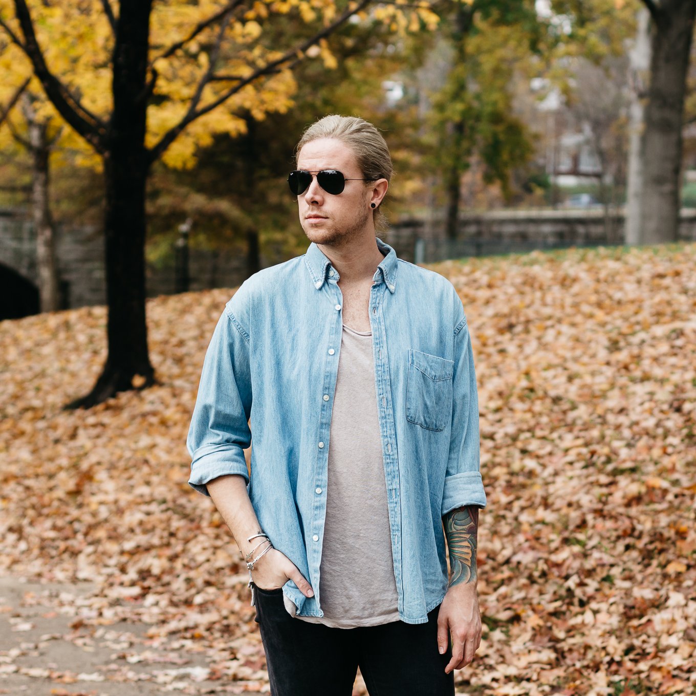 louisville kentucky park, mens fall fashion, vintage j crew denim, vsco film, what to wear in the fall