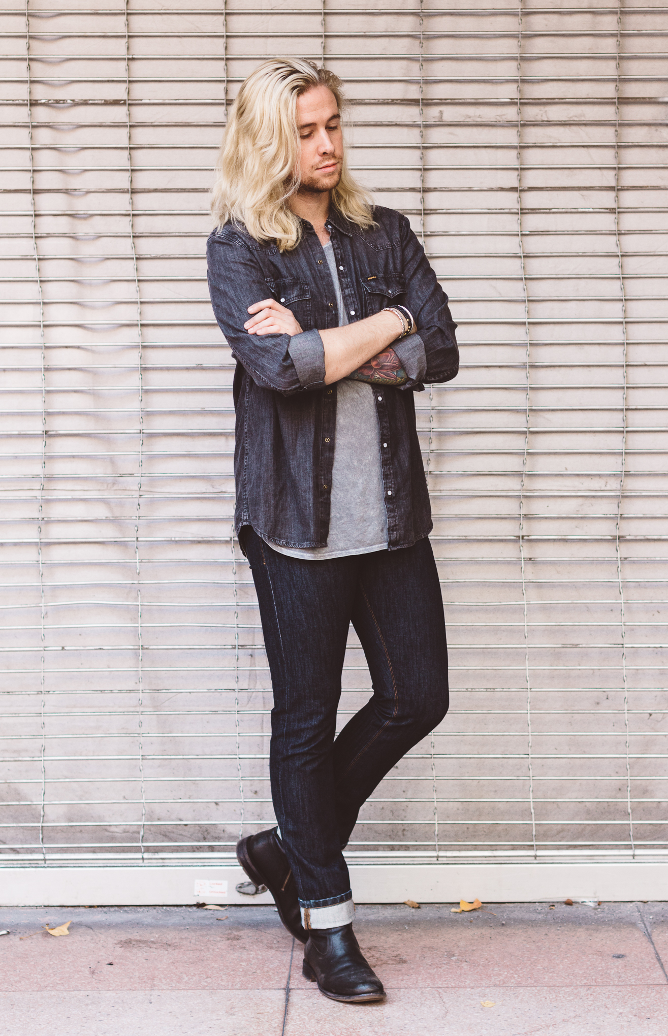 urban outfitters mens tshirts, big star denim, mens premium denim, platinum blonde mens hair, guys with long hair