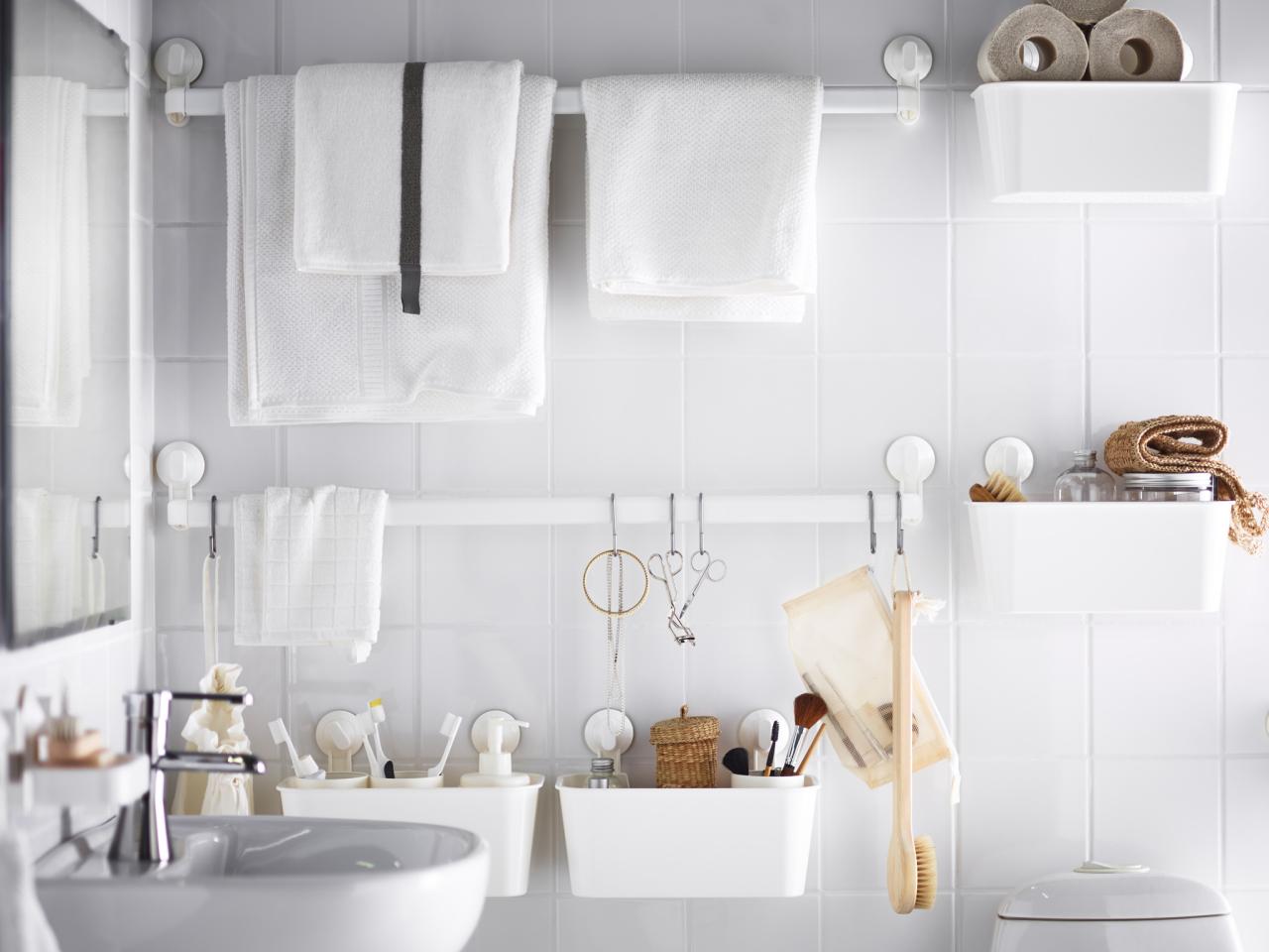 Storage hacks for a small bathroom - IKEA