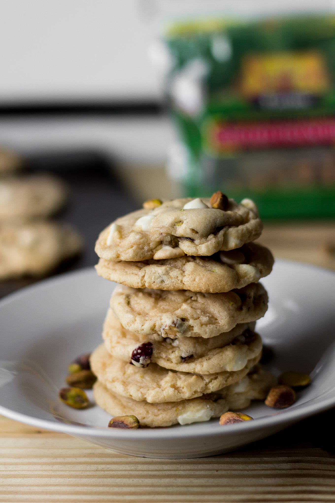 national pistachio day, cranberry white chocolate chip pistachio cookies, pistachio cookies, pistachio recipes