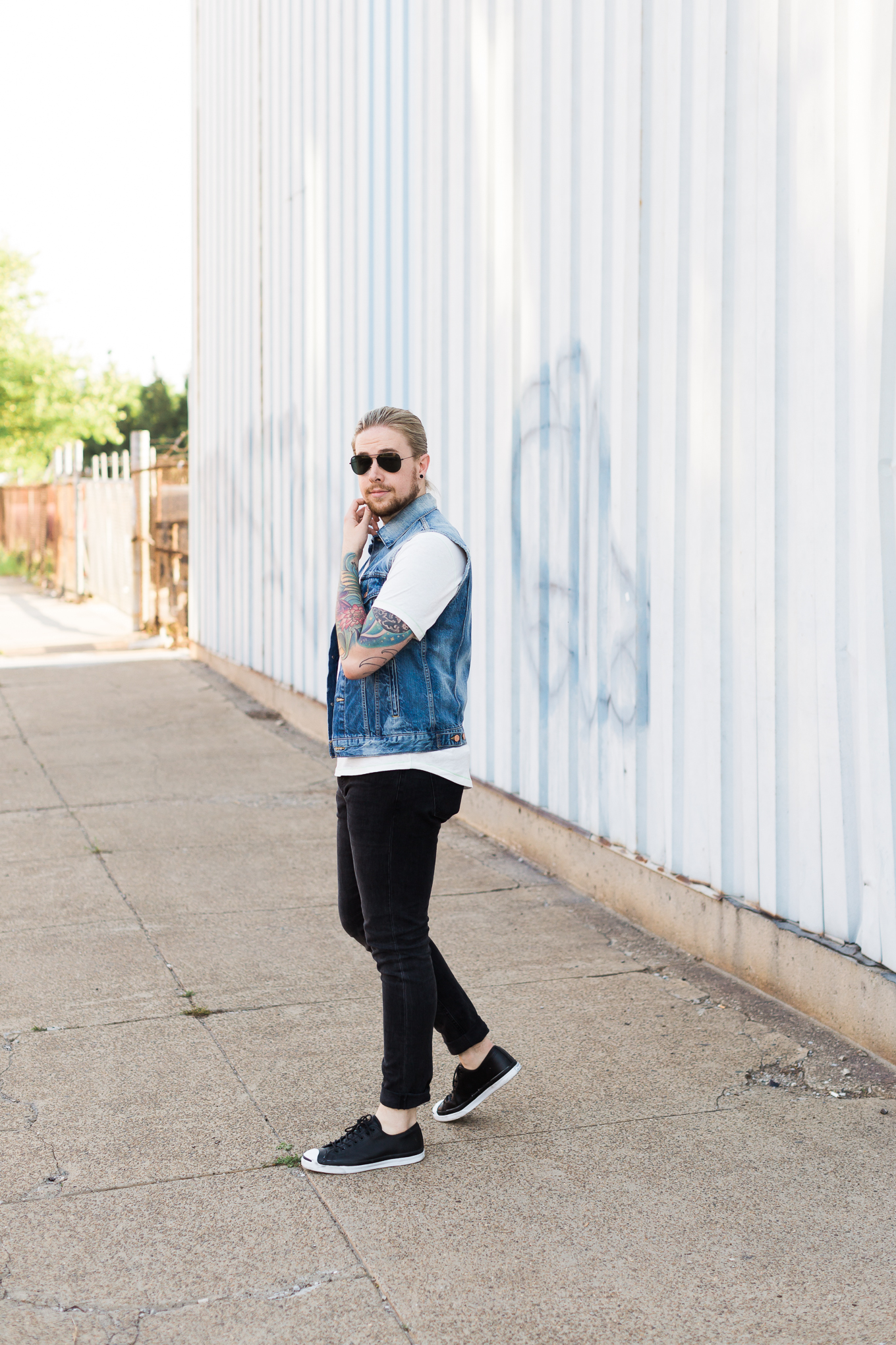 the kentucky gent, mens fashion blog, levis denim vest, gay bloggers, hm mens denim