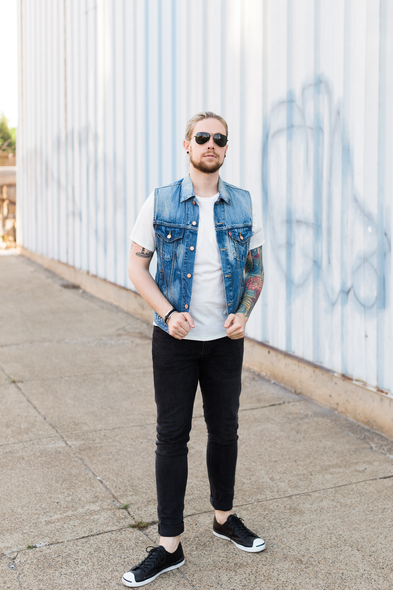 the kentucky gent, mens fashion blog, levis denim vest, gay bloggers, hm mens denim