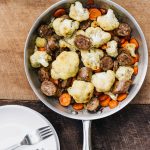 johnsonville, johnsonville Bratwurst, cauliflower dinner ideas, easy one pan dinners, cauliflower stir fry