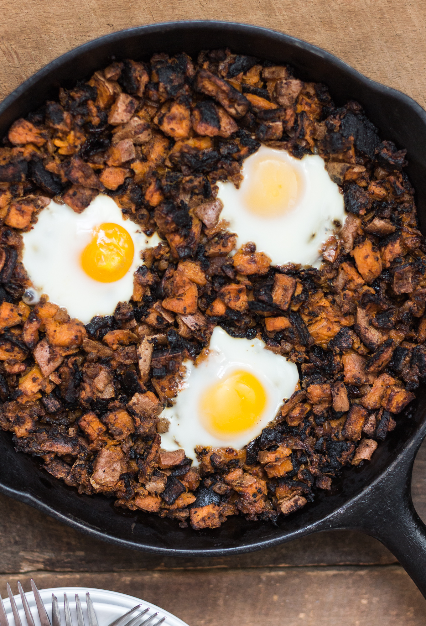 sweet potato hash, breakfast hash, hormel corned beef hash, one pan breakfast dishes, southern food blog