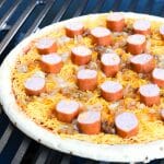 sausage pizza, my modern cookery, louisville food blog, johnsonville sausage, pizza on the grill