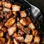 herbed skillet potatoes, skillet potatoes recipe, cast iron skillet dinners, southern cooking blog, brunch side dishes