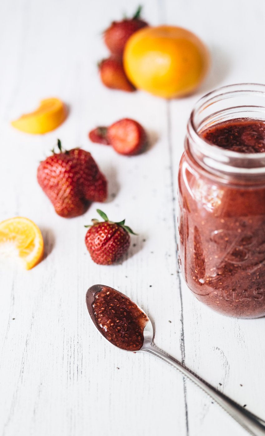 strawberry orange chia jam, homemade strawberry jam, homemade jam, how to make jam, lifestyle blog