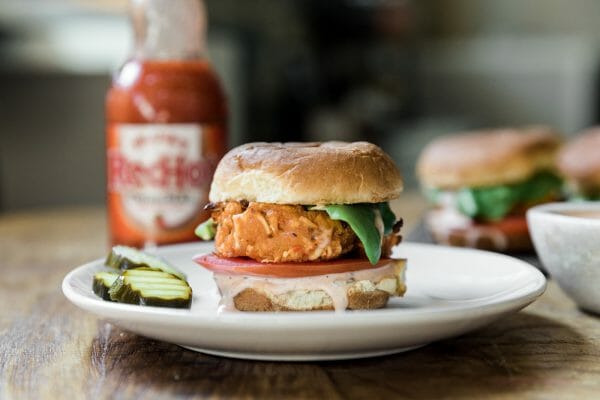 Crab Cake Sliders with Franks Red Hot Sauce