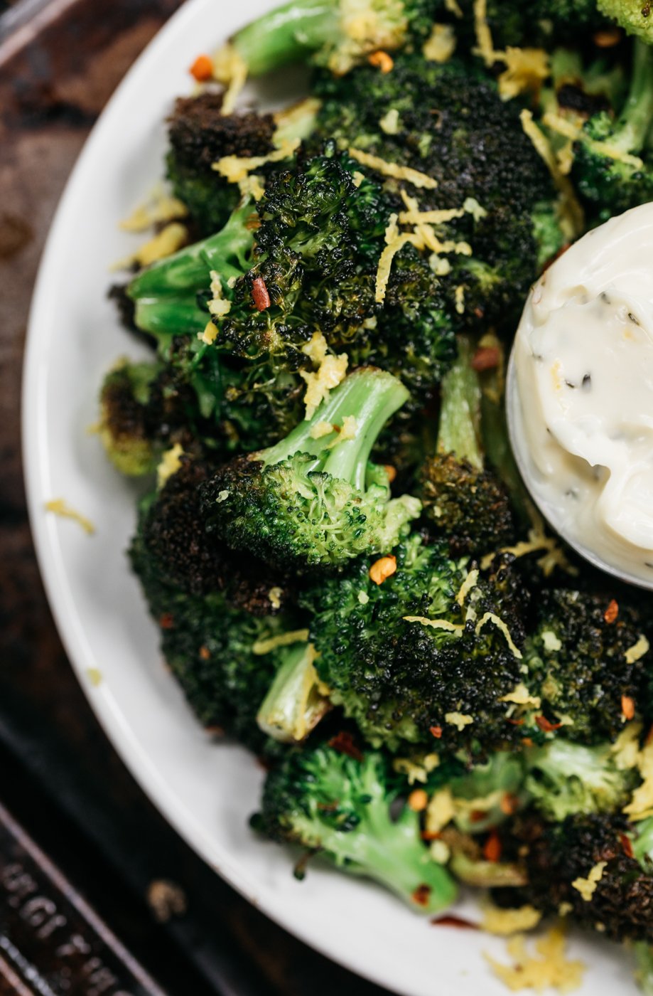 Fried Broccoli Recipe with Lemon Aioli