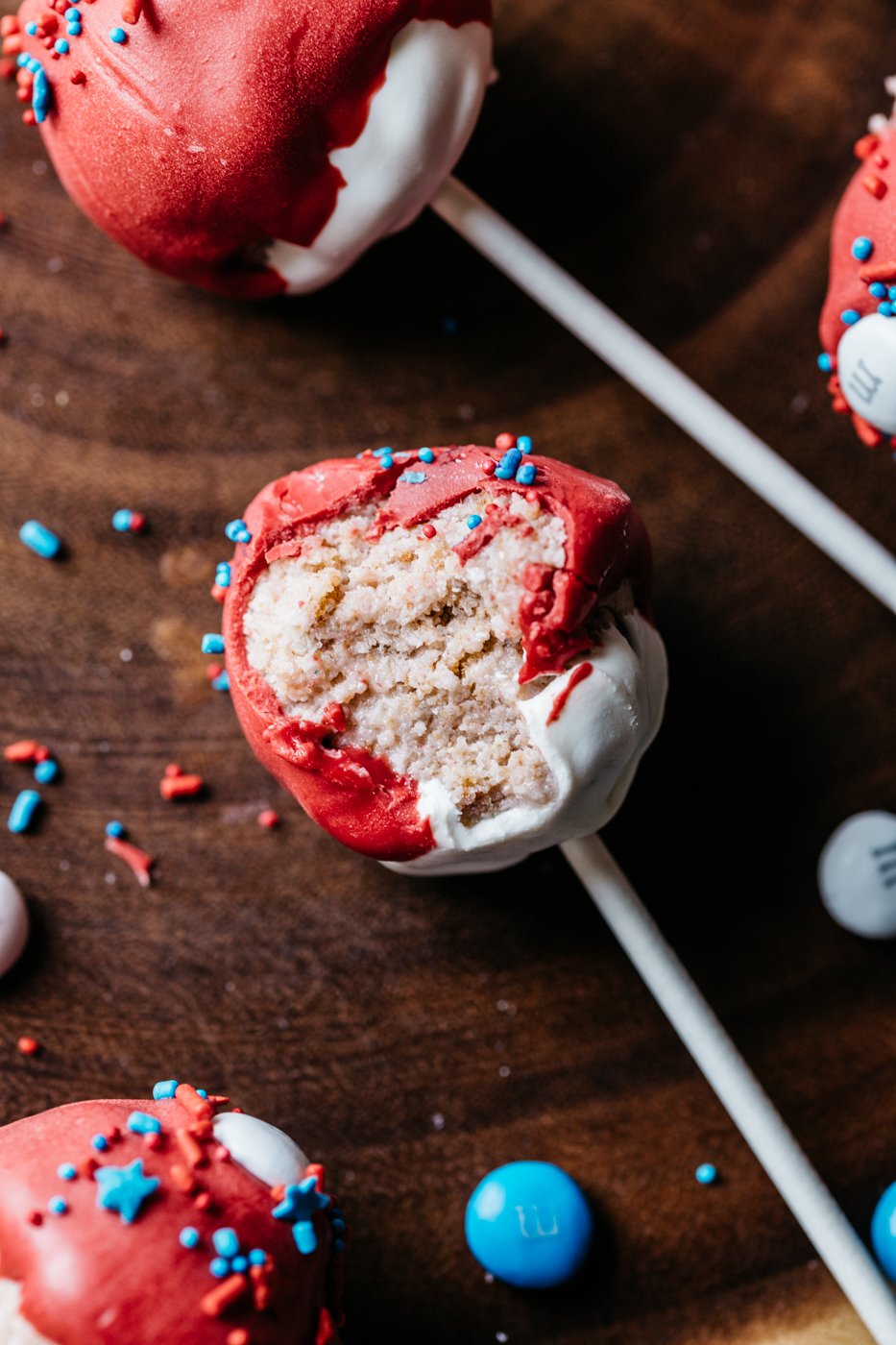 cupcake pops, cake pops recipe, pillsbury stars and stripes, 4th of july baking, the kentucky gent, southern cooking blog