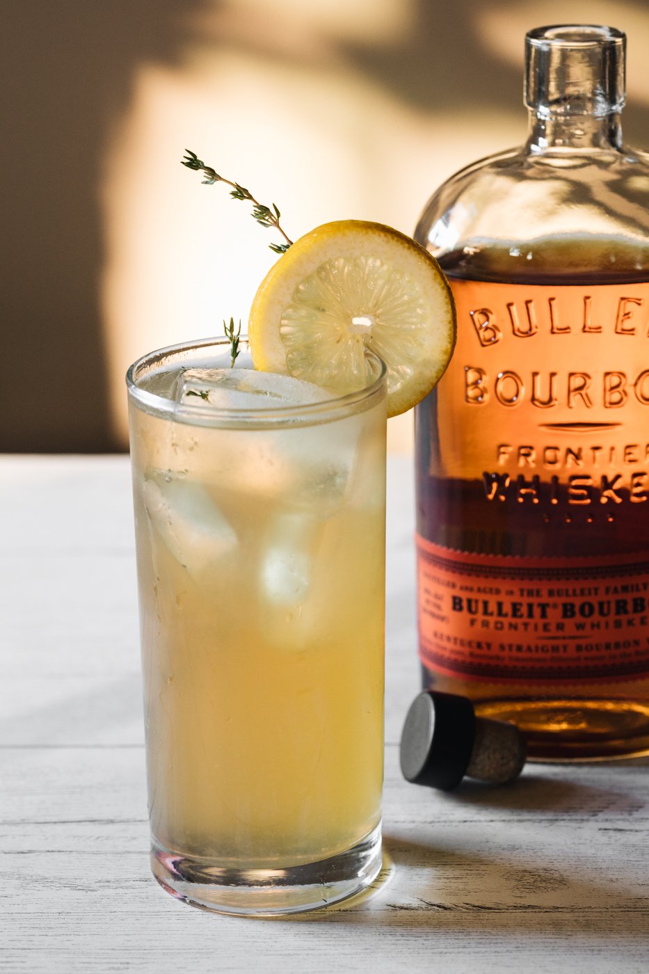Honey Thyme Lemonade made with Bulleit Bourbon