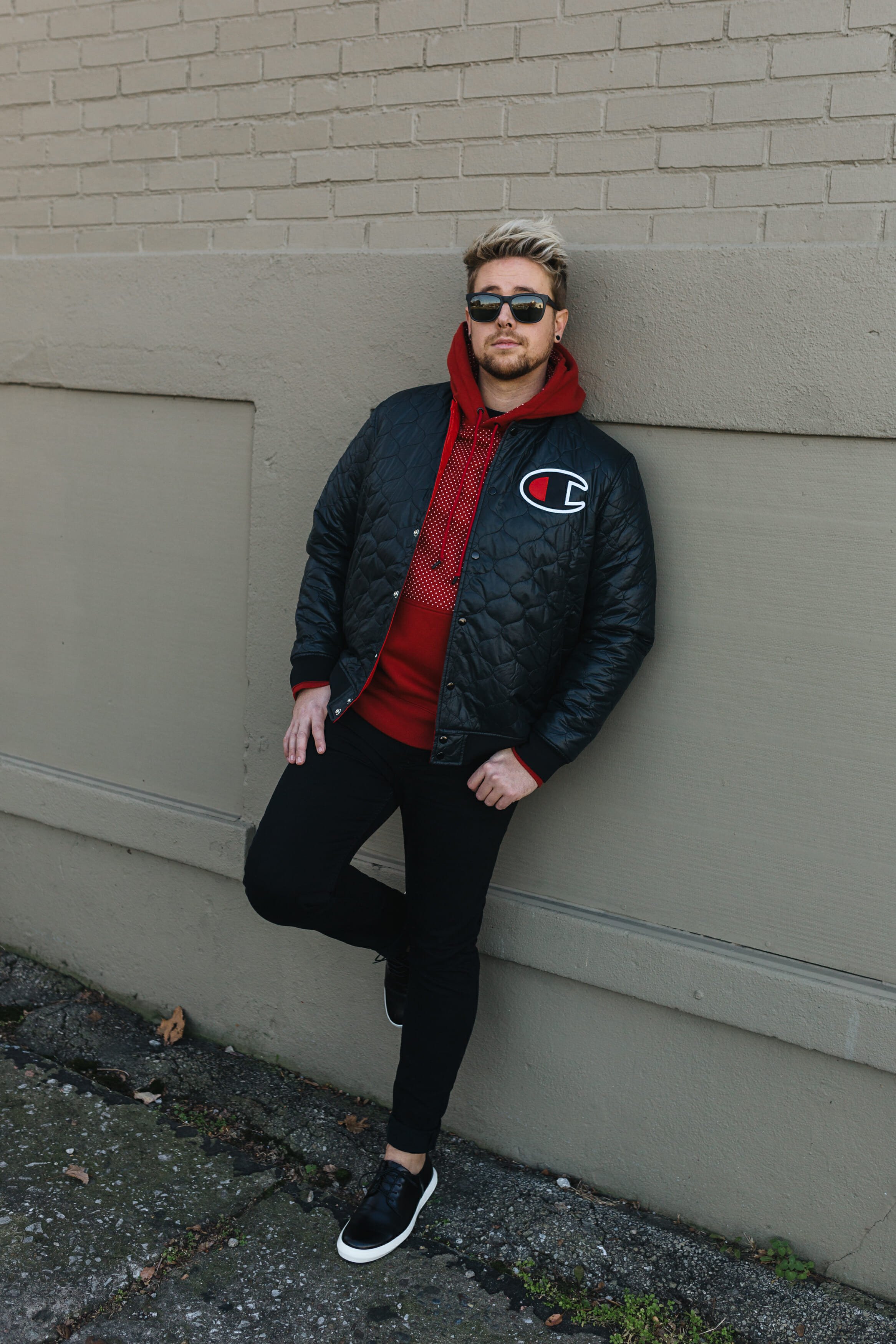 champion jacket outfit