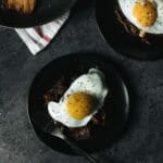 chili hash browns topped with egg