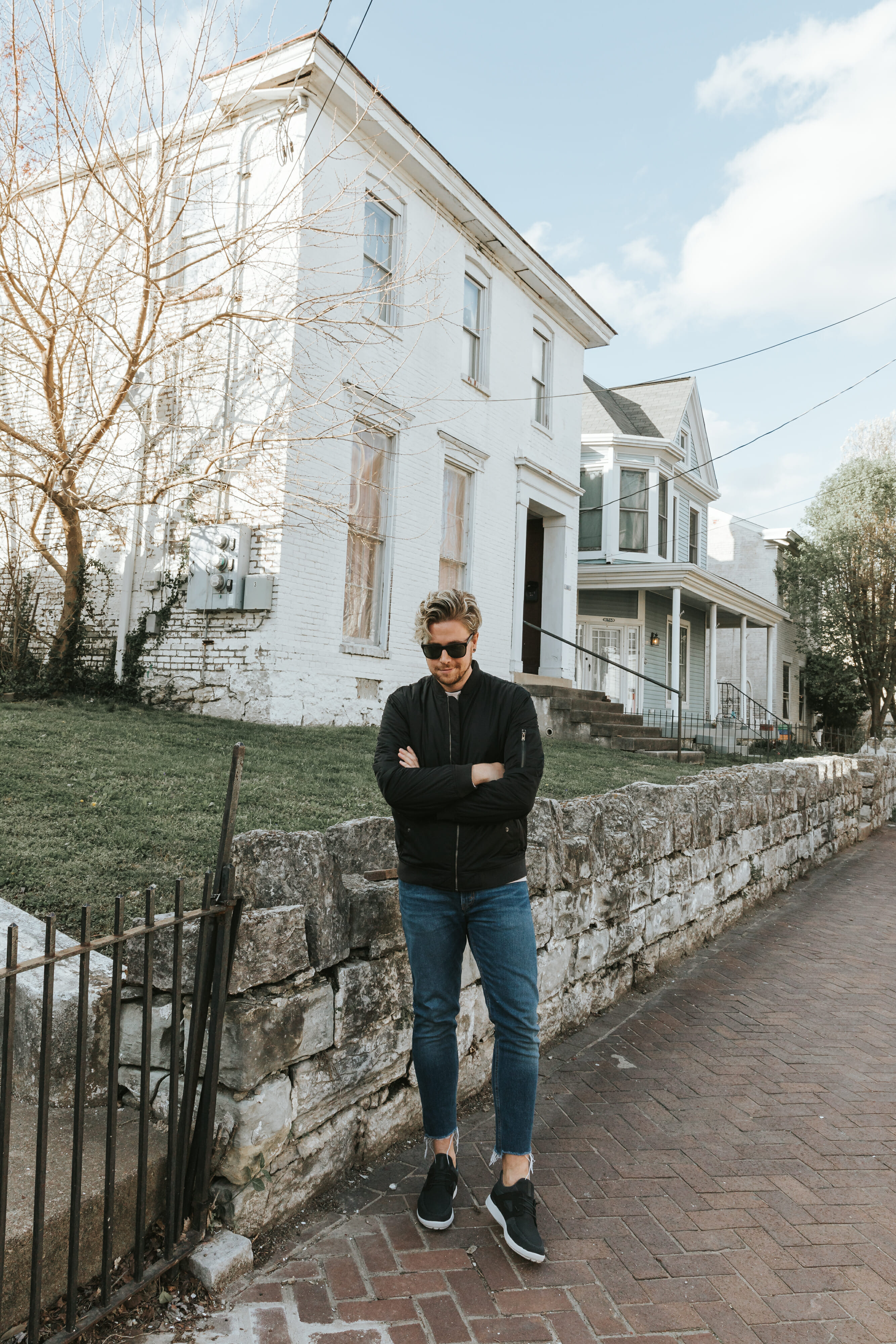 man in black jacket