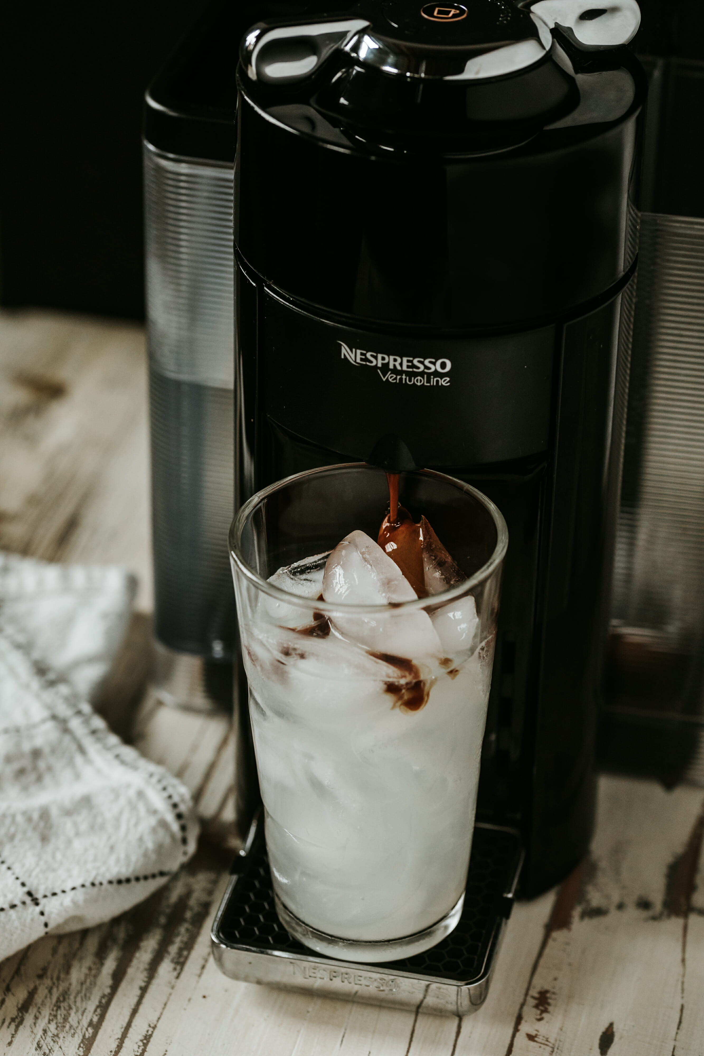 nespresso machine making coffee 