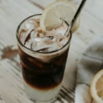 coffee with lemon and straw