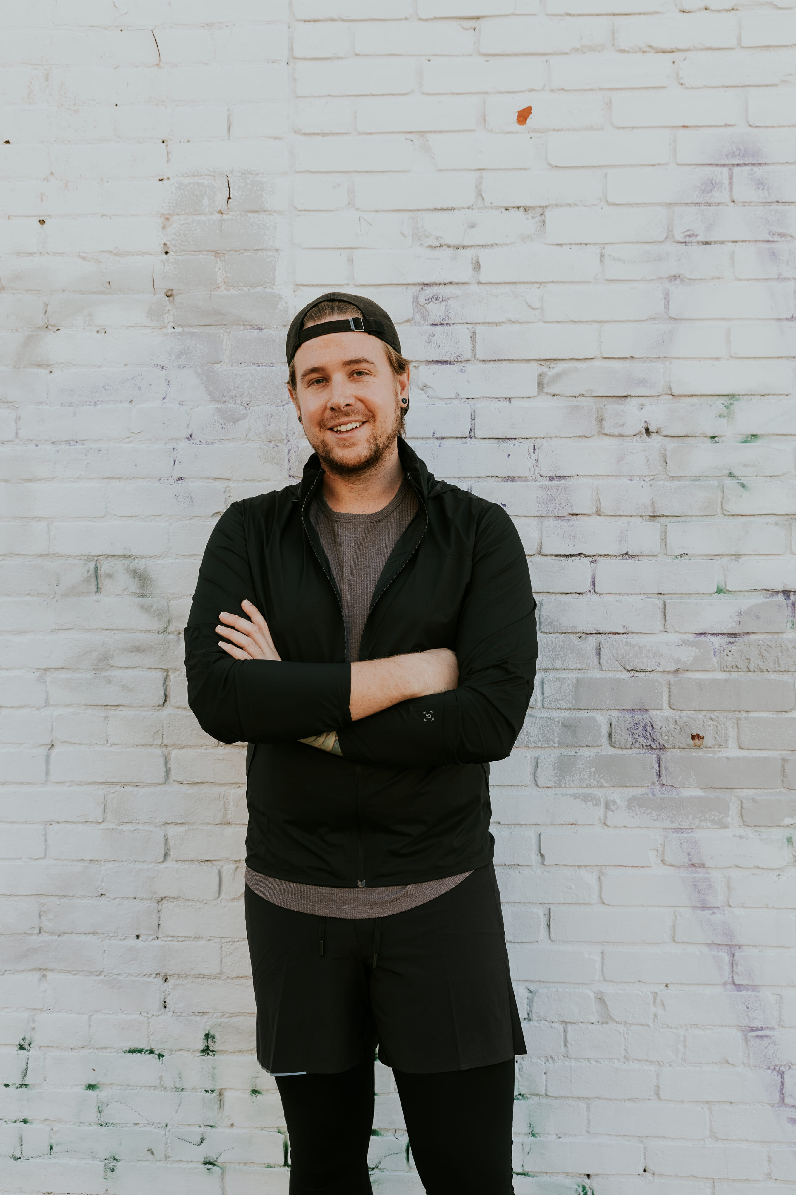 smiling man in workout clothes