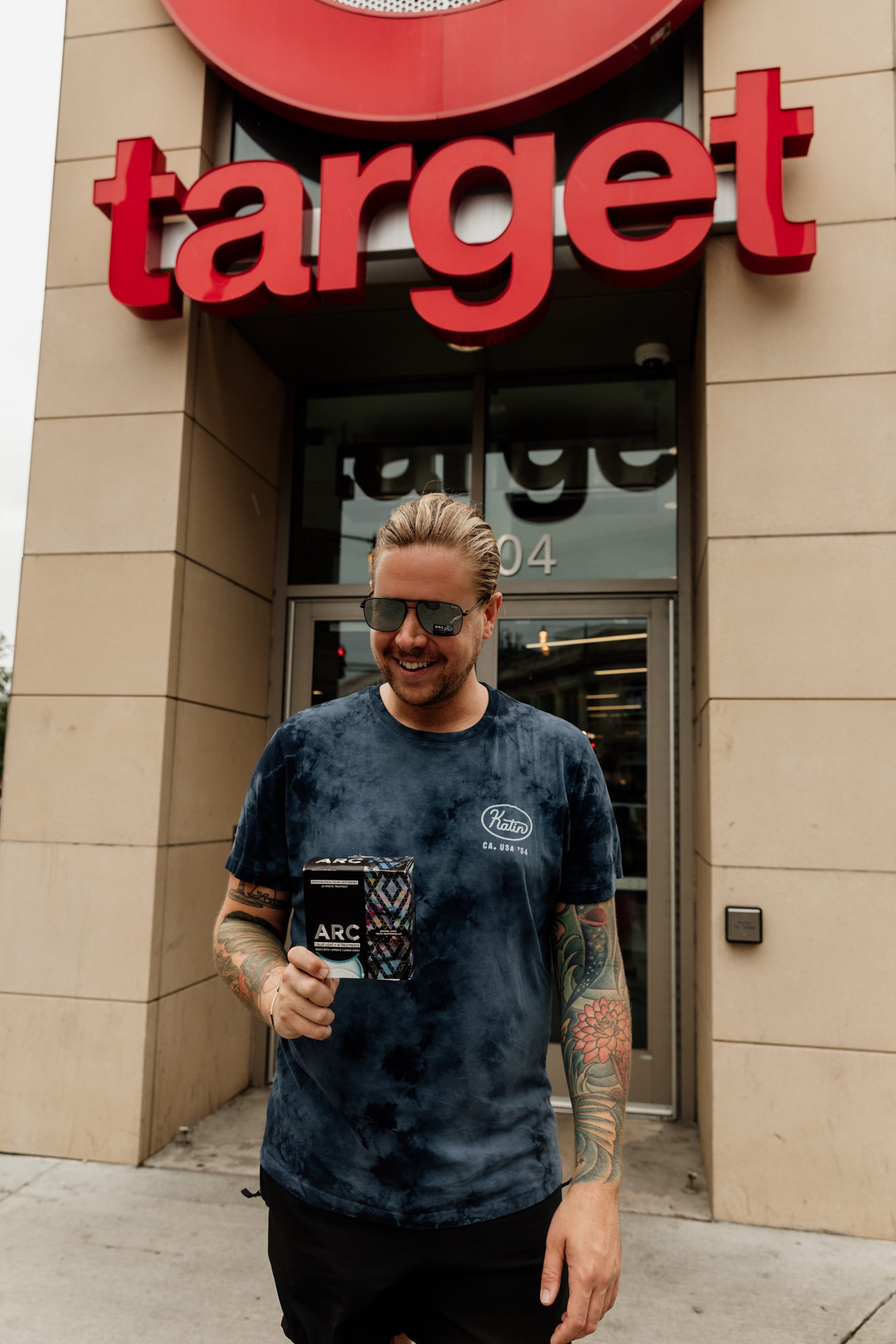 man at target