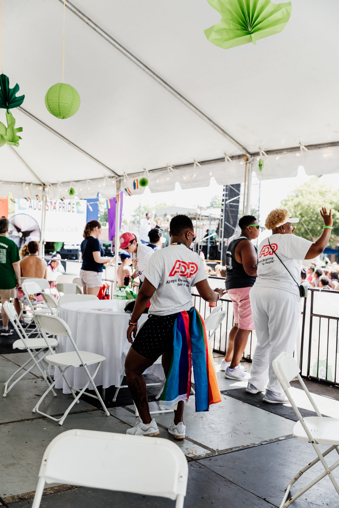 woman dancing at augusta pride