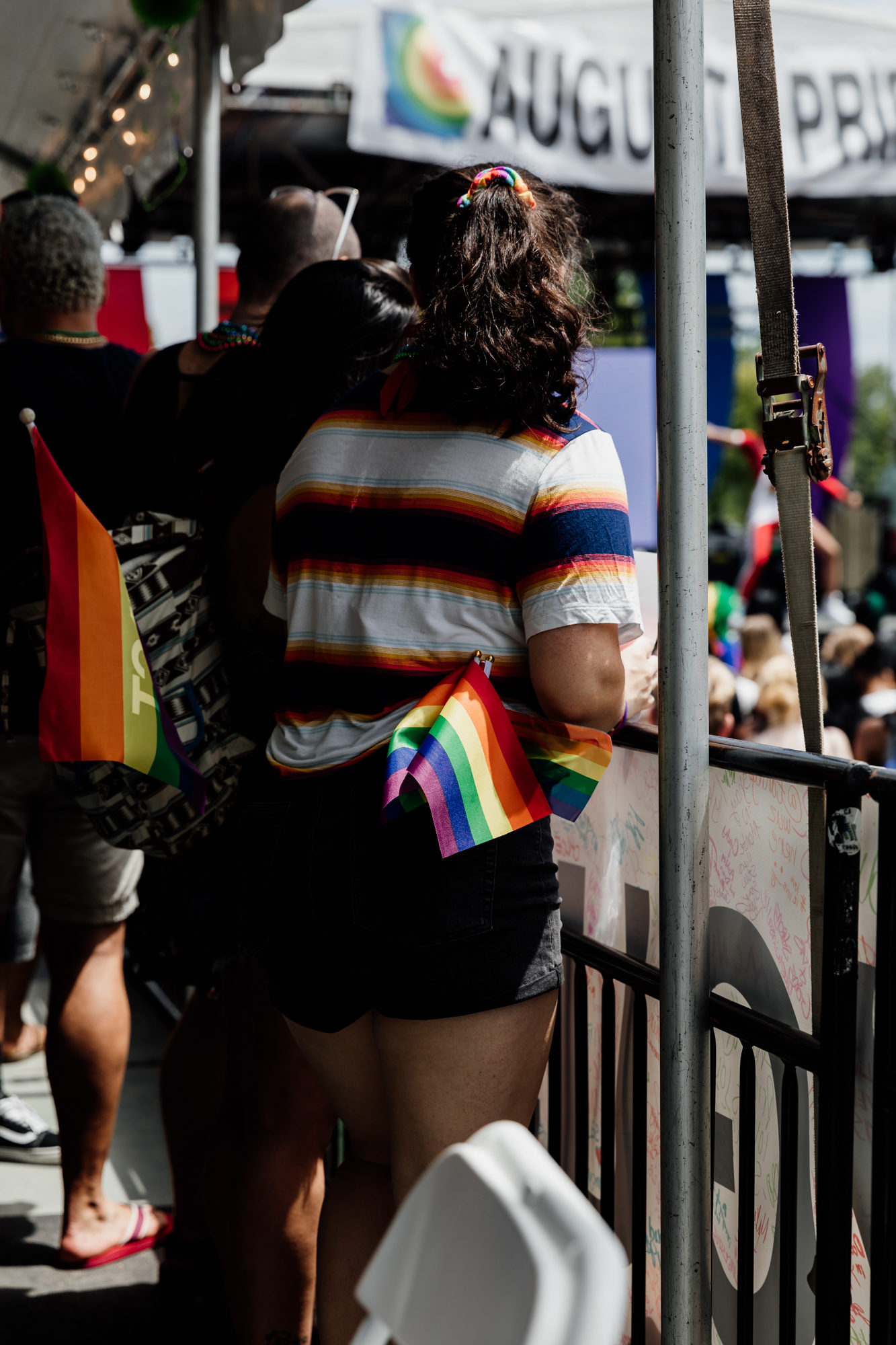 rainbow flag at augusta pride