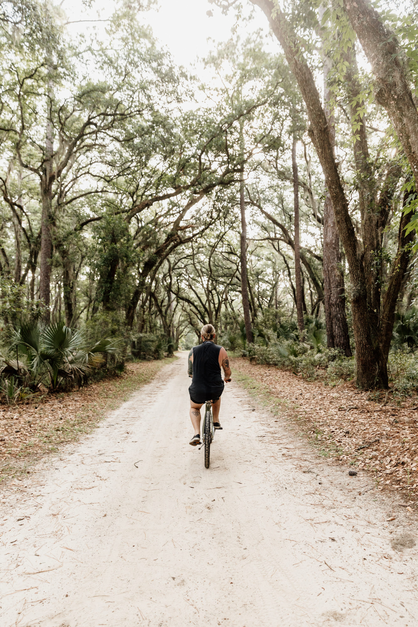 man riding back in south carolina